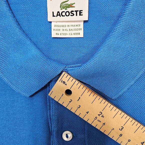 Lacoste Men's Polo Shirt Blue Size 6 (XL) Short Sleeve Collared - Picture 13 of 13
